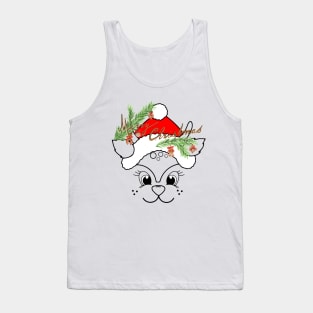Funny Christmas Holiday Reindeer Cartoon Tank Top